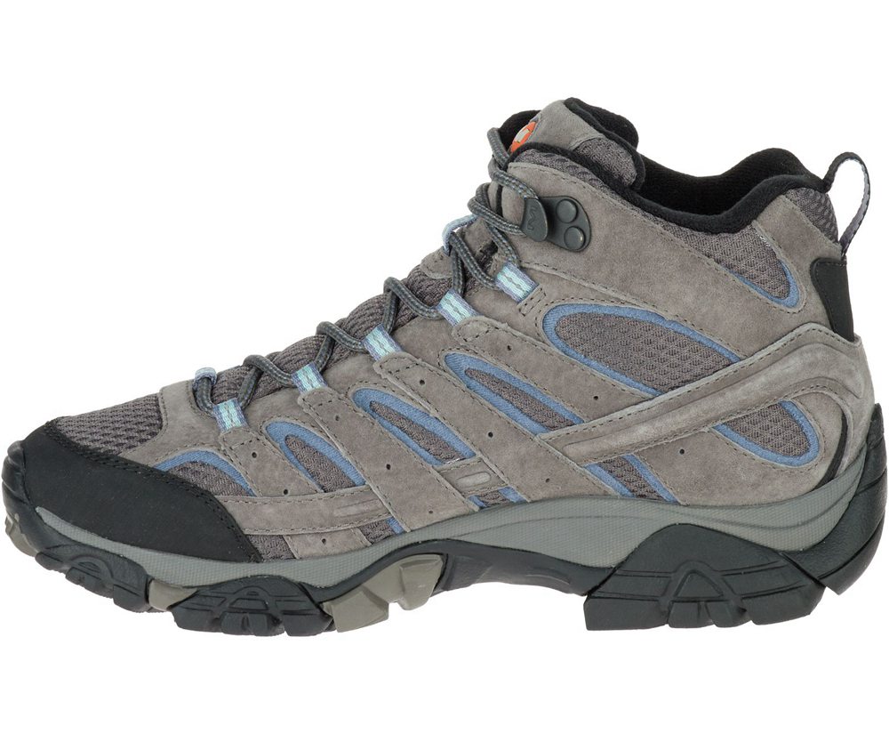 Merrell Boots Grey - Moab 2 Mid Waterproof - Womens 62QCYSKOX